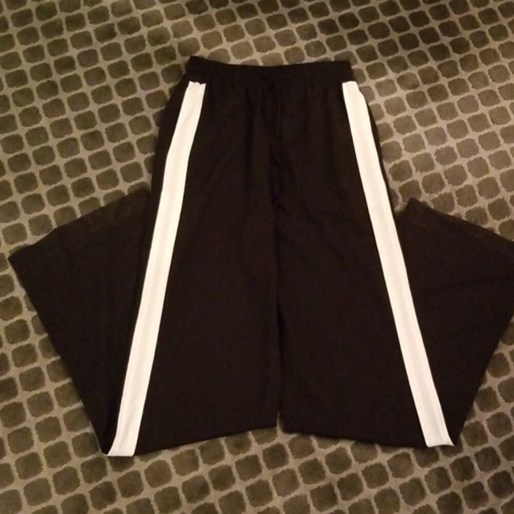 Alythea Black Crepe Pant W/Stripe Women's Size S